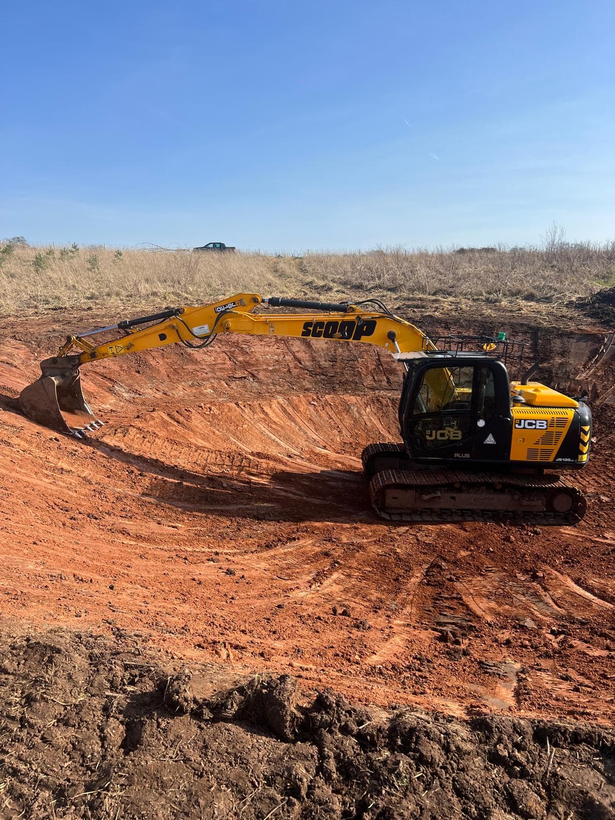 Pond excavation in progress