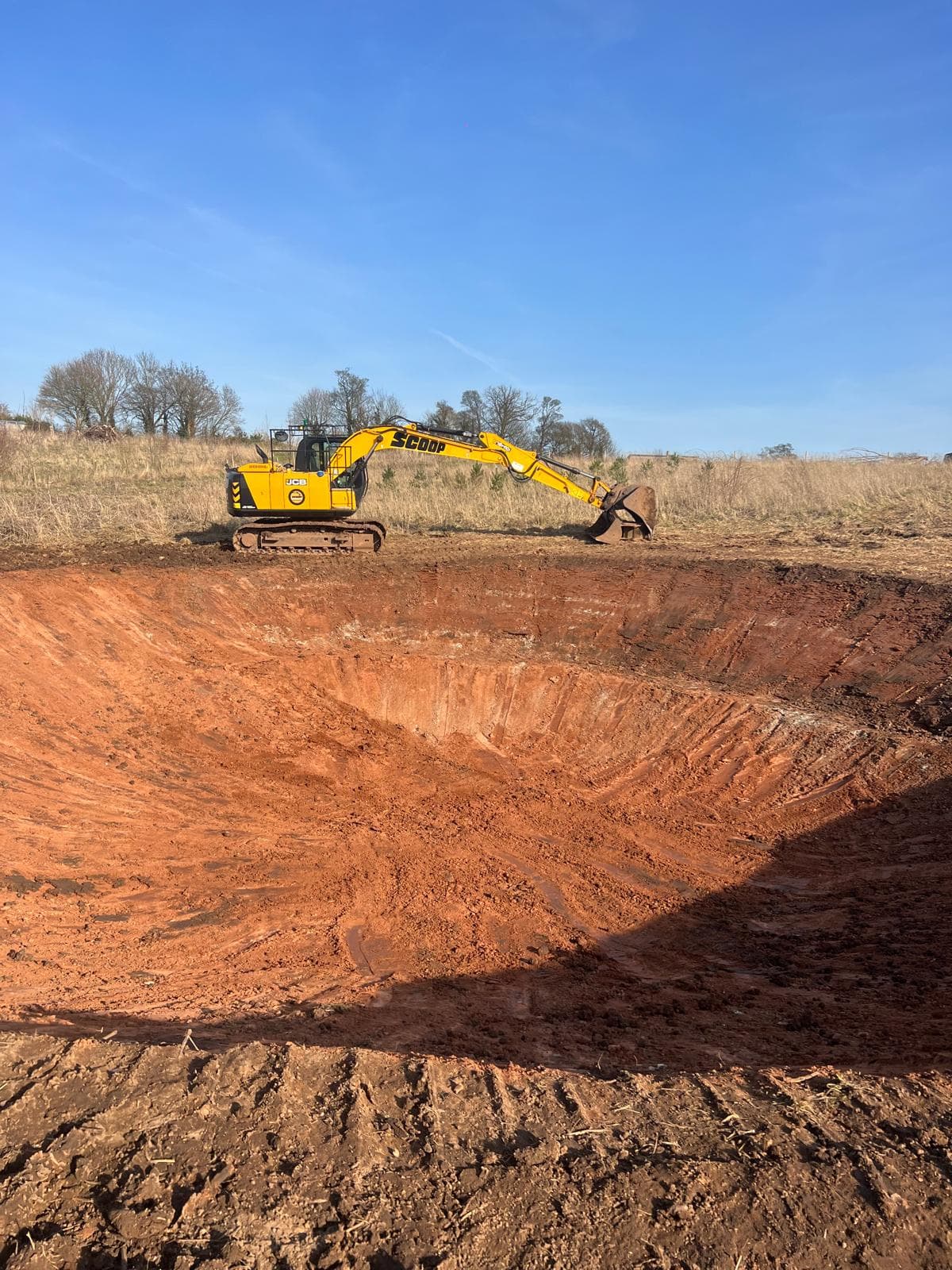 Pond excavation groundworks