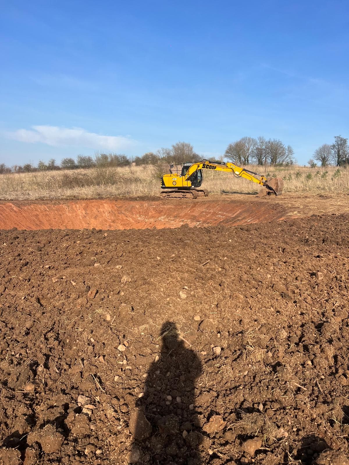 Pond excavation site