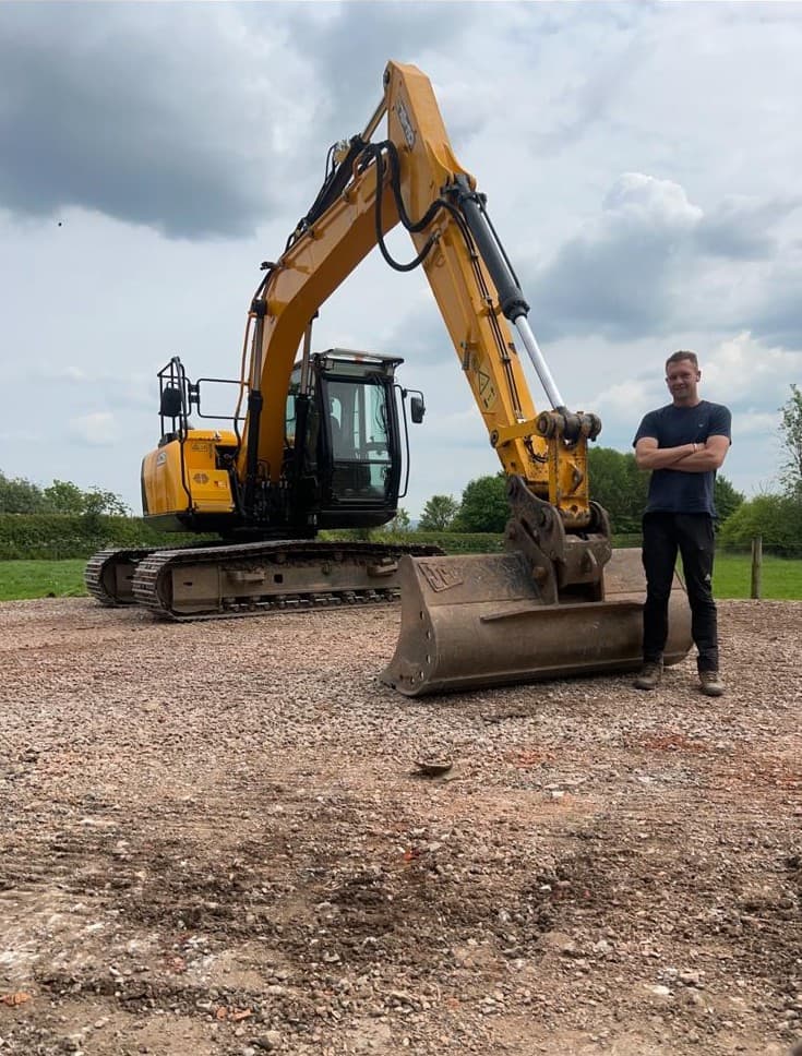 Sam Ablewhite with Scoop Contracts excavator